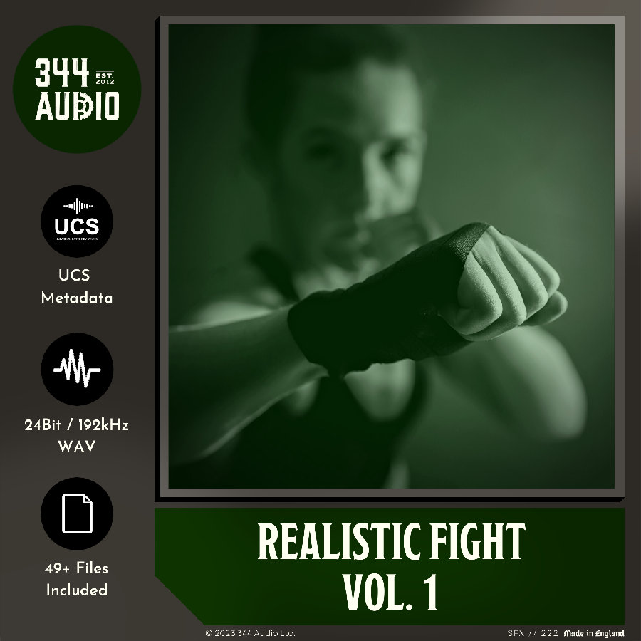 344 SFX - Realistic Fight Vol. 1 Sample Packs Software GUI Artwork