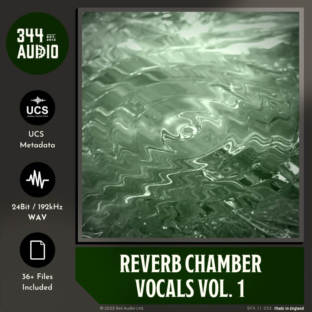 344 SFX - Reverb Chamber Vocals Vol. 1 Sample Packs Software GUI Artwork