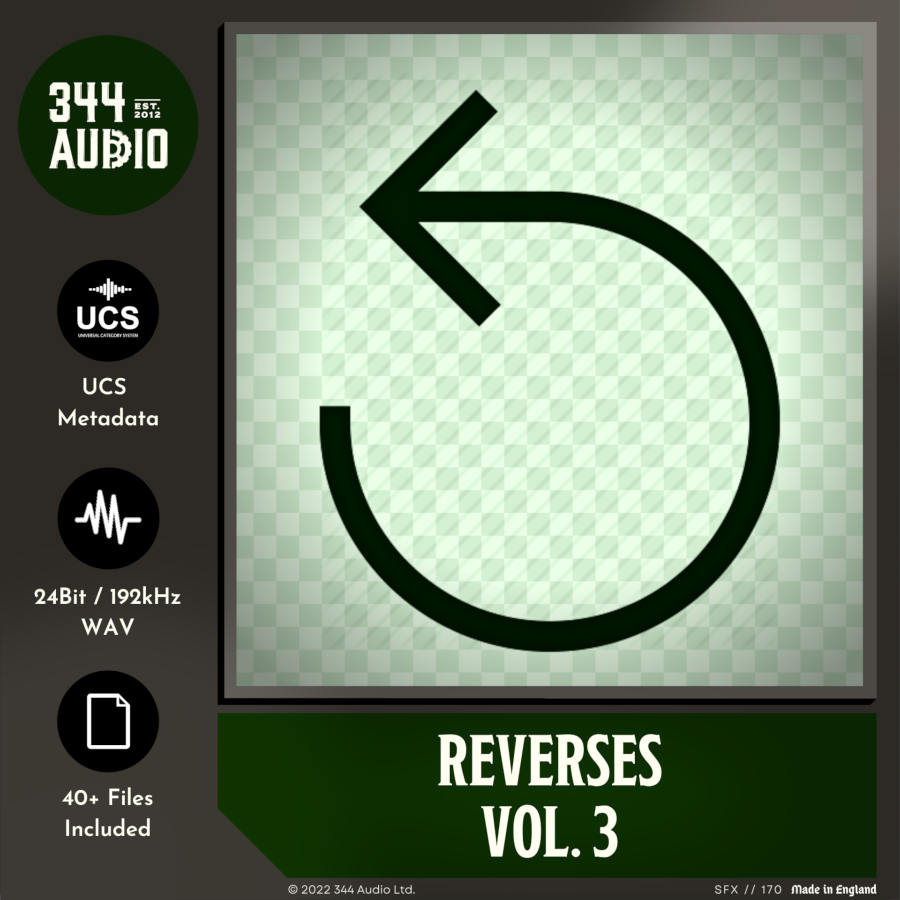 344 SFX - Reverses Vol. 3 Sample Packs Software GUI Artwork