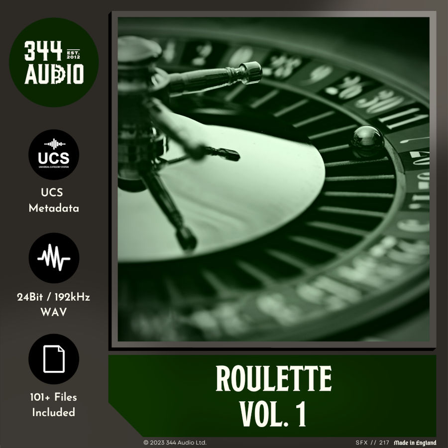 344 SFX - Roulette Vol. 1 Sample Packs Software GUI Artwork