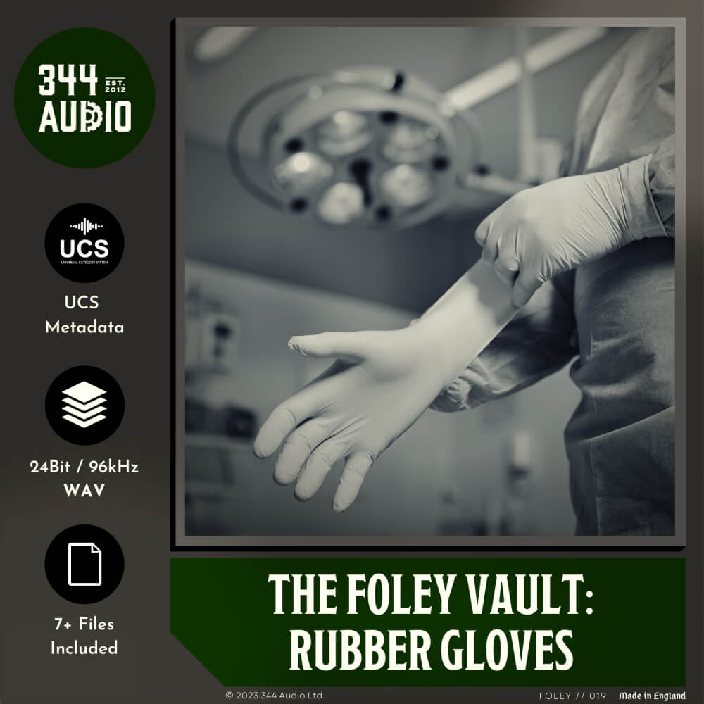 344 SFX - The Foley Vault: Rubber Gloves Sample Packs Software GUI Artwork