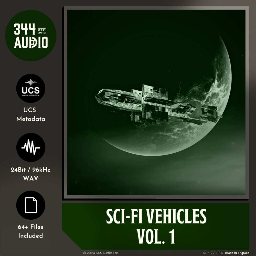 344 SFX - Sci-Fi Vehicles Vol. 1 Sample Packs Software GUI Artwork