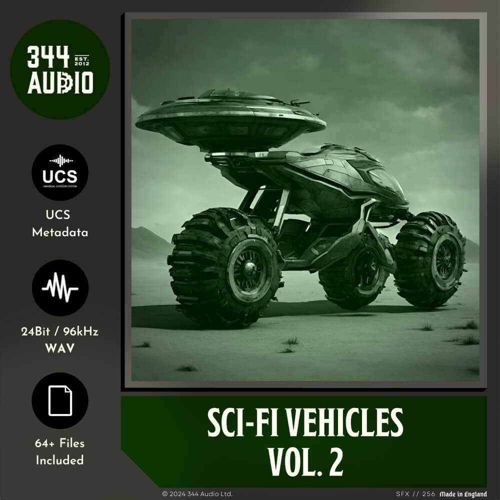 344 SFX - Sci-Fi Vehicles Vol. 2 Sample Packs Software GUI Artwork
