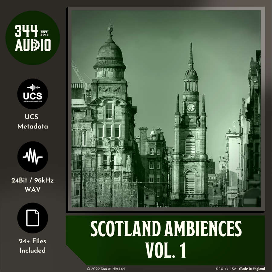 344 SFX - Scotland Ambiences Vol. 1 Sample Packs Software GUI Artwork