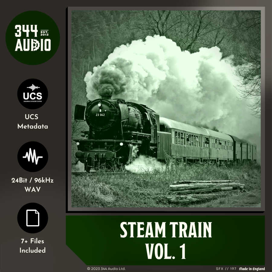 344 SFX - Steam Train Vol. 1 Sample Packs Software GUI Artwork