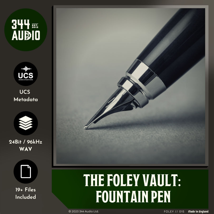 344 SFX - The Foley Vault: Fountain Pen Sample Packs Software GUI Artwork