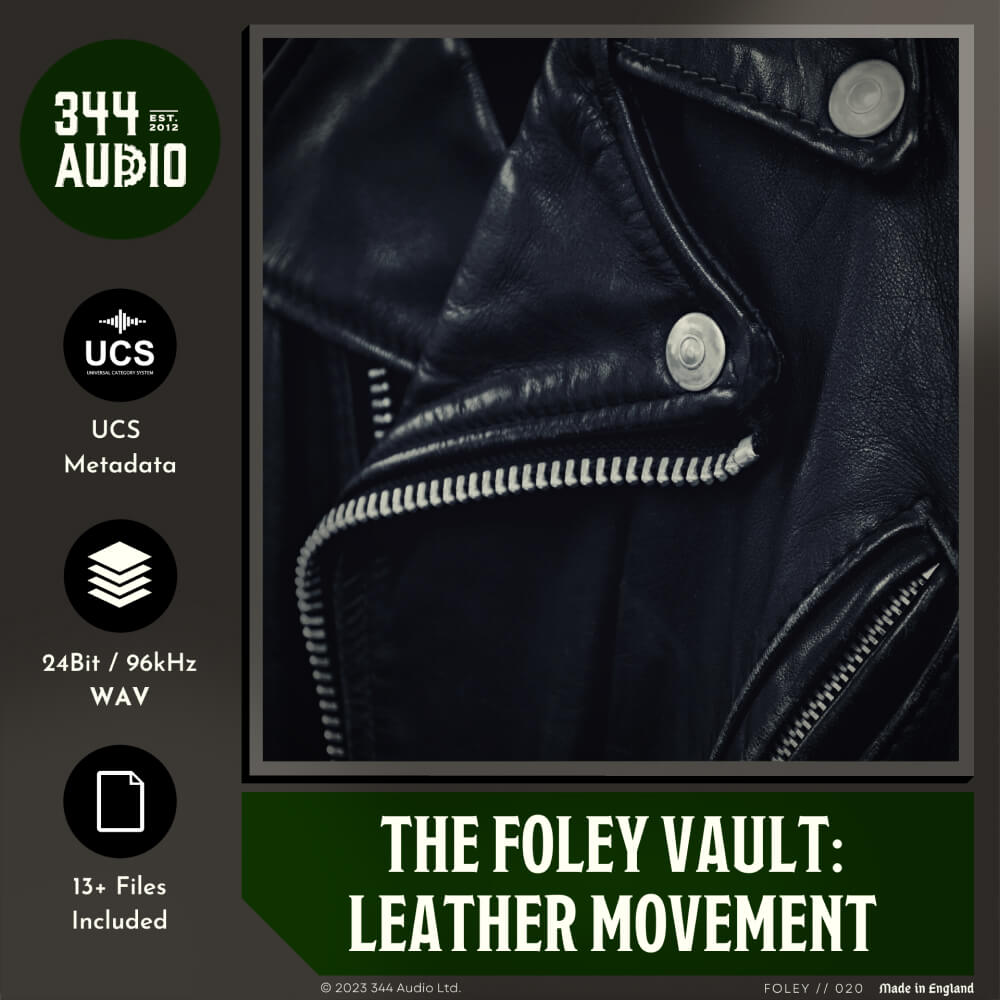 344 SFX - The Foley Vault: Leather Movement Sample Packs Software GUI Artwork