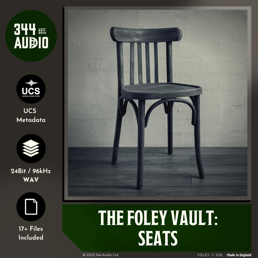 344 SFX - The Foley Vault: Seats Sample Packs Software GUI Artwork
