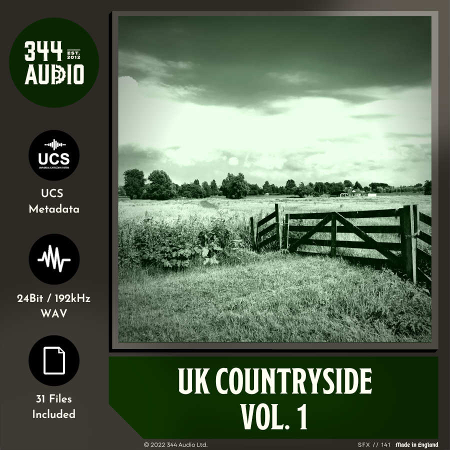344 SFX - UK Countryside Vol. 1 Sample Packs Software GUI Artwork