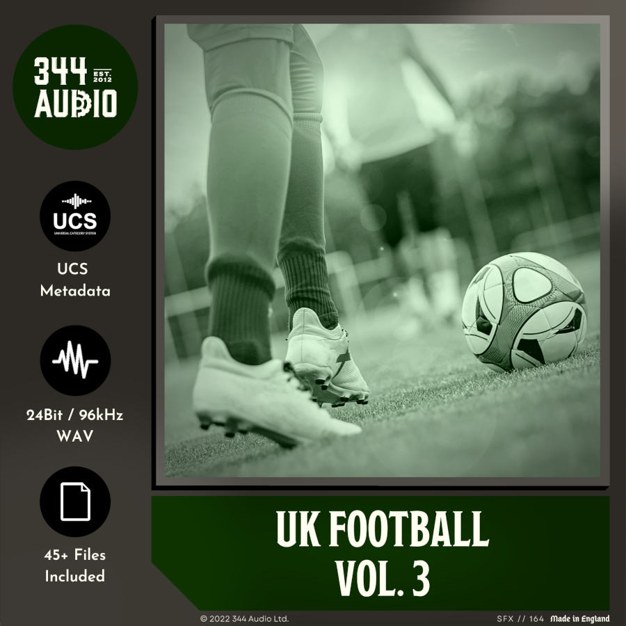 344 SFX - UK Football Vol. 3 Sample Packs Software GUI Artwork