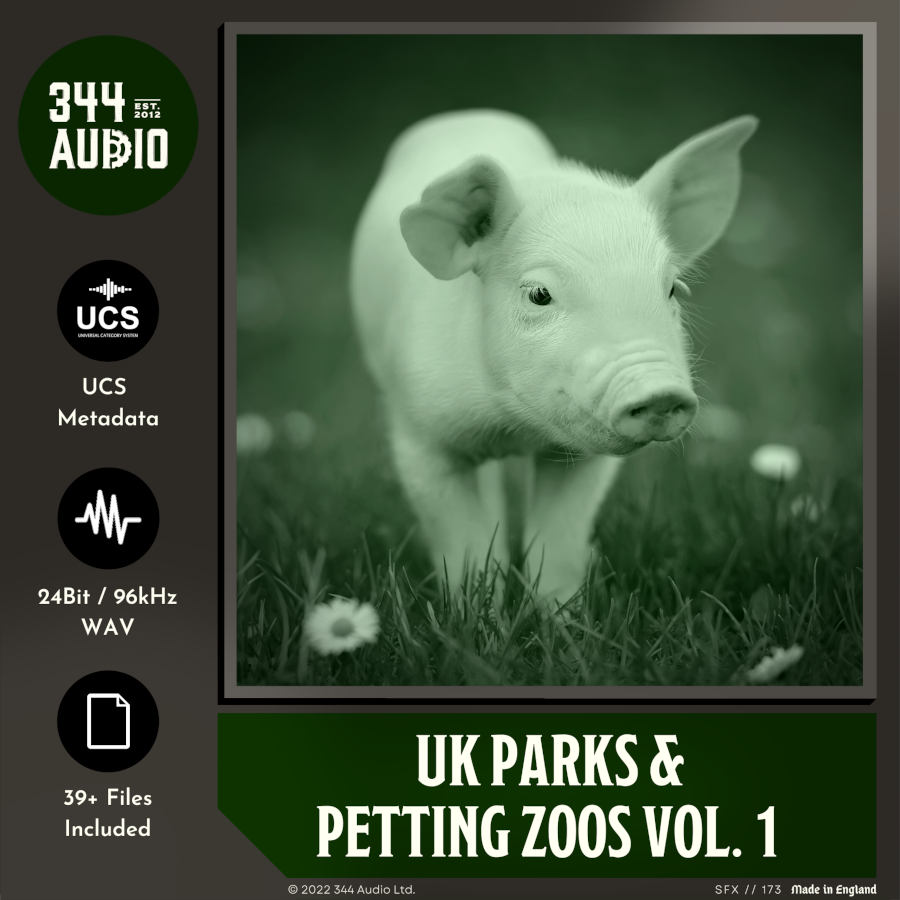 344 SFX - UK Parks & Petting Zoos Vol. 1 Sample Packs Software GUI Artwork