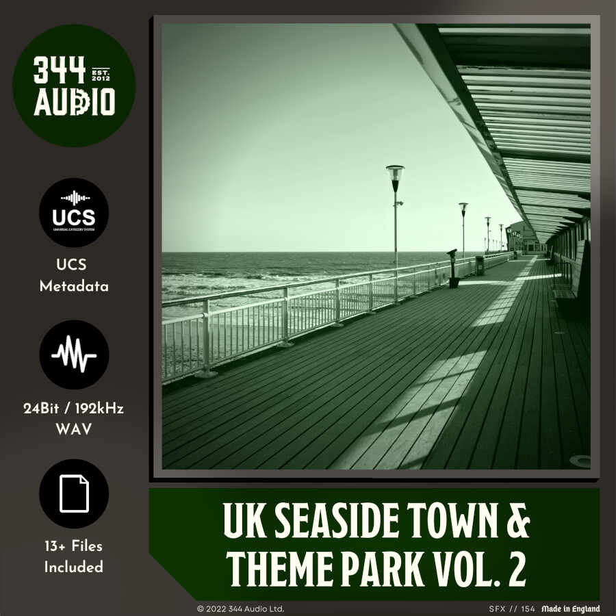 344 SFX - UK Seaside Town & Theme Park Vol. 2 Sample Packs Software GUI Artwork