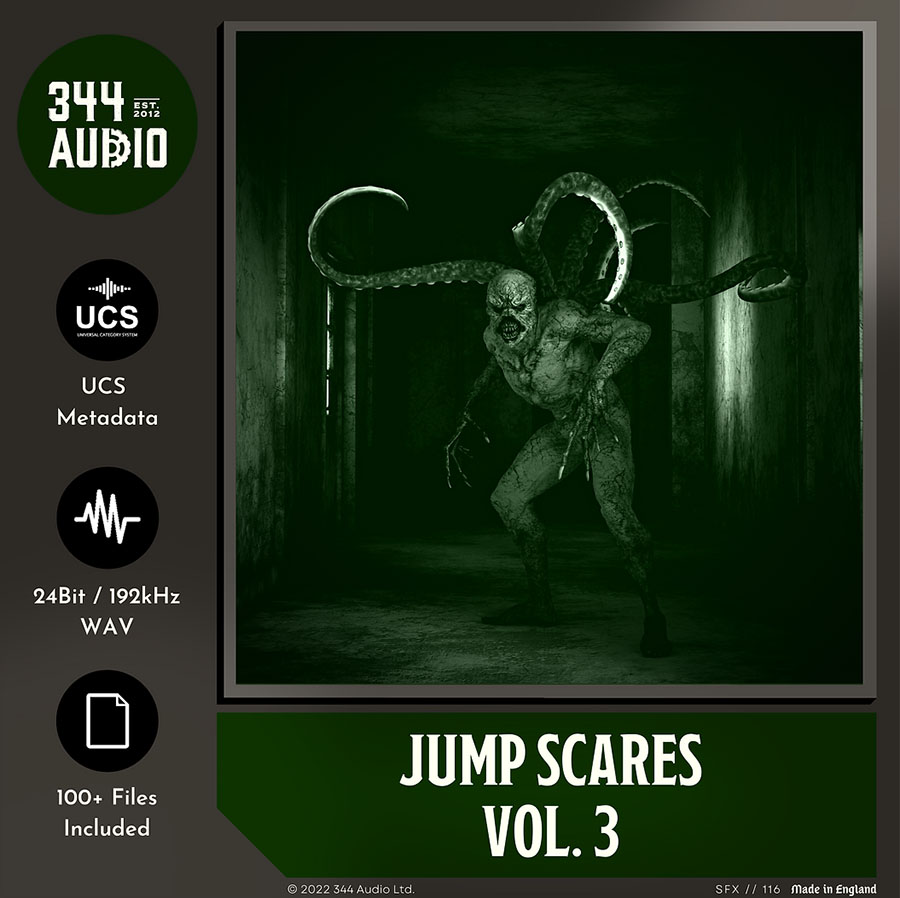 344 SFX - Jump Scares Vol. 3 Sample Packs Software GUI Artwork