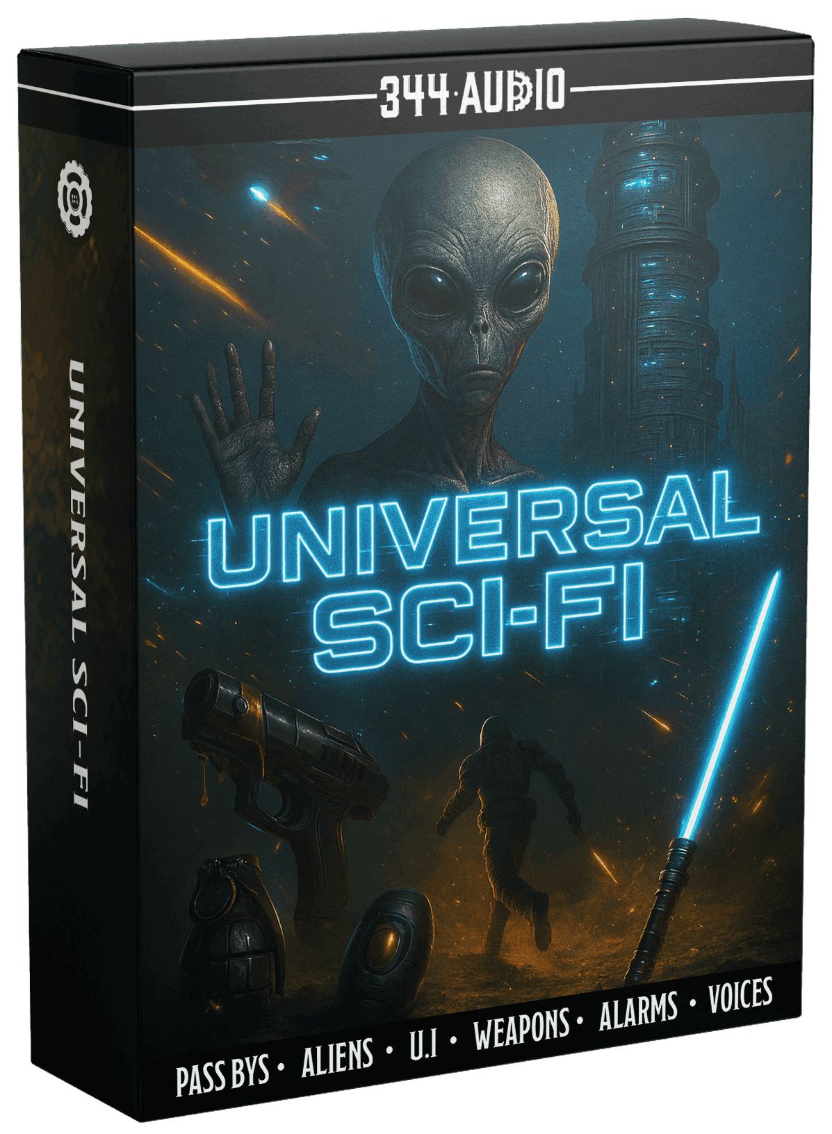 344 SFX - Universal Sci-Fi Sample Packs Software GUI Artwork