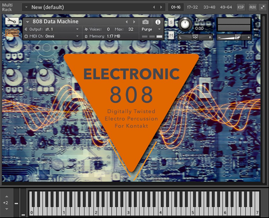 808 Electroware - Electronic 808 Kontakt Instruments Software GUI Artwork