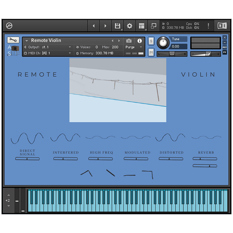 Acousmatic Sounds - Remote Violin Kontakt Instruments Software GUI Artwork