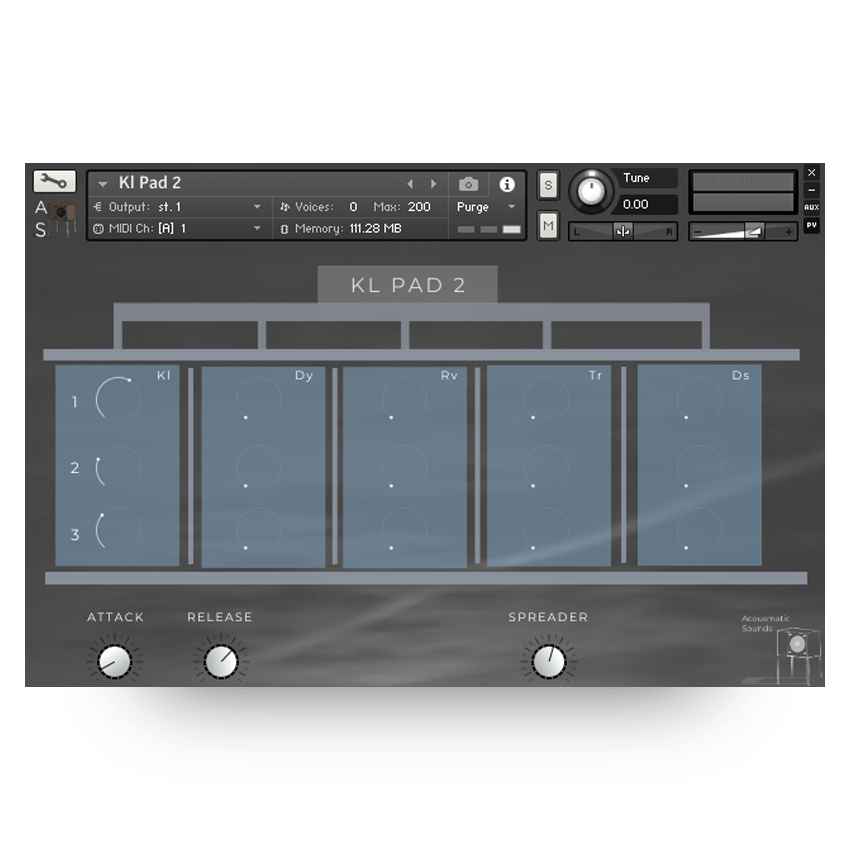 Acousmatic Sounds - KL Pad 2 Kontakt Instruments Software GUI Artwork