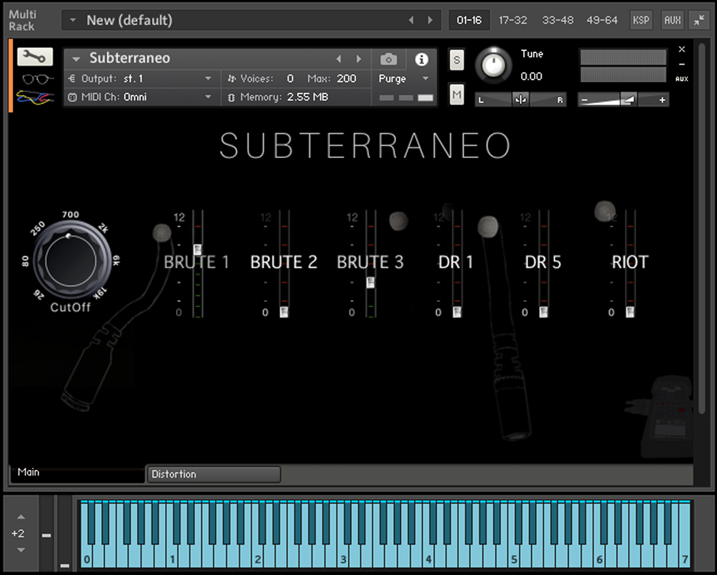 Acousmatic Sounds - Subterraneo Kontakt Instruments Software GUI Artwork