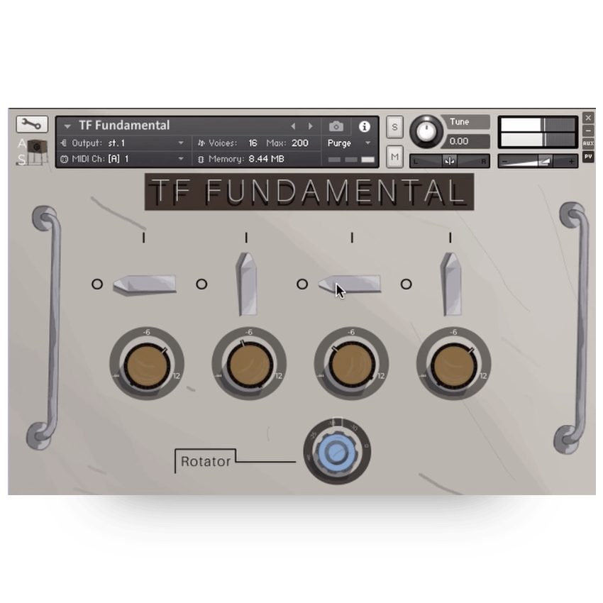 Acousmatic Sounds - TF Fundamental Kontakt Instruments Software GUI Artwork