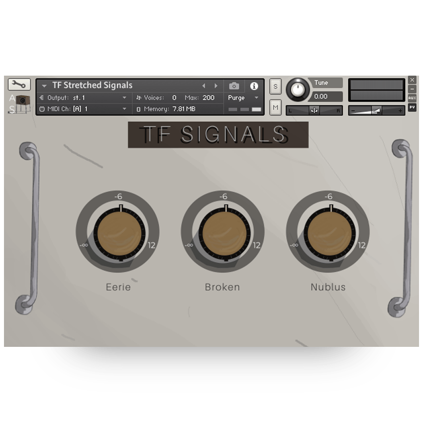 Acousmatic Sounds - TF Signals Kontakt Instruments Software GUI Artwork