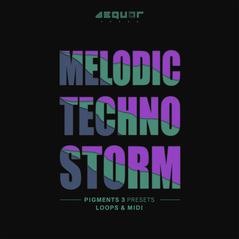 Aequor Sound - Melodic Techno Storm Sample Packs Software GUI Artwork