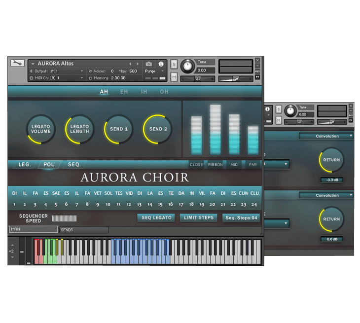 Aria Sounds - Aurora Choir V2 Kontakt Instruments Software GUI Artwork