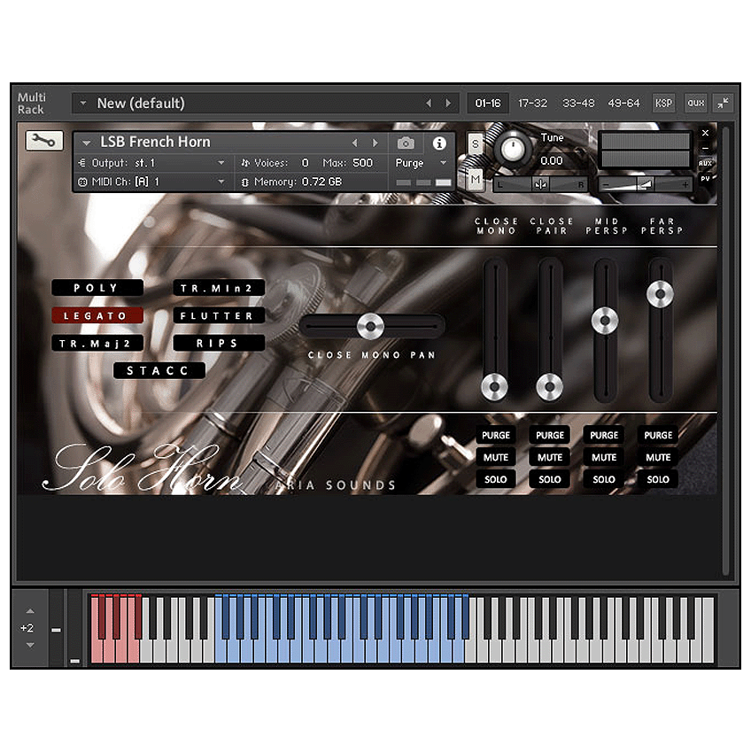 Aria Sounds - LSB Solo French Horn Kontakt Instruments Software GUI Artwork