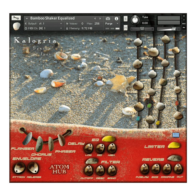 Atom Hub - Genius Loci: Kalogria Kontakt Instruments Software GUI Artwork