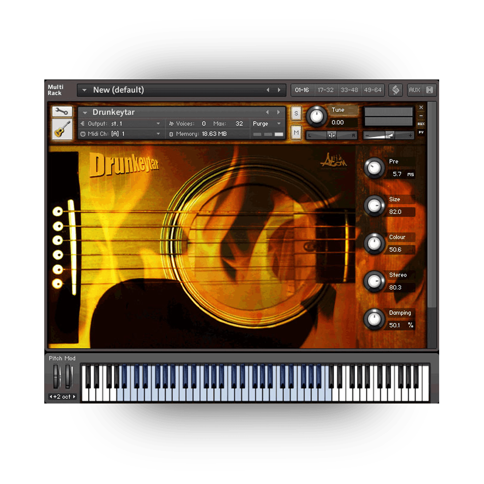 Atom Hub - Drunkeytar Kontakt Instruments Software GUI Artwork