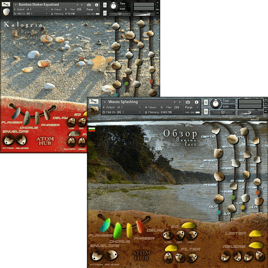 Atom Hub - Genius Loci Bundle Kontakt Instruments Software GUI Artwork