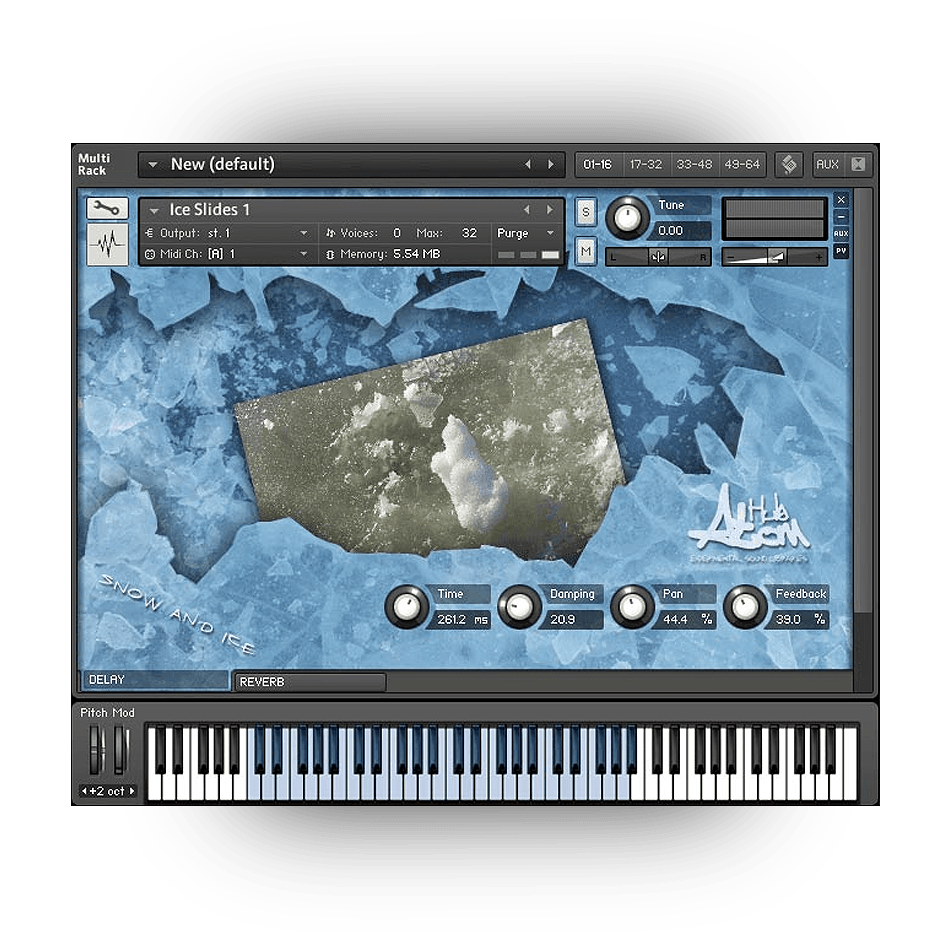 Atom Hub - Snow and Ice Kontakt Instruments Software GUI Artwork