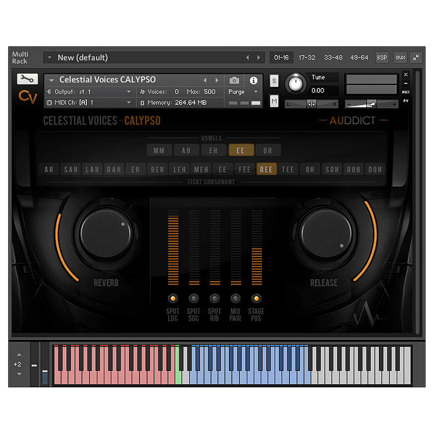 Auddict - Celestial Voices - Calypso Kontakt Instruments Software GUI Artwork