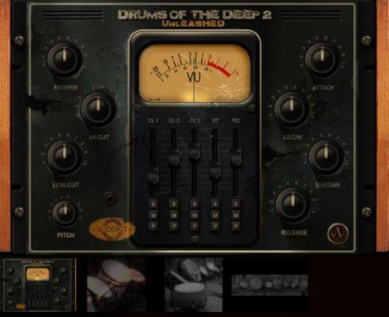 Auddict - Drums of the Deep II - Unleashed Kontakt Instruments Software GUI Artwork