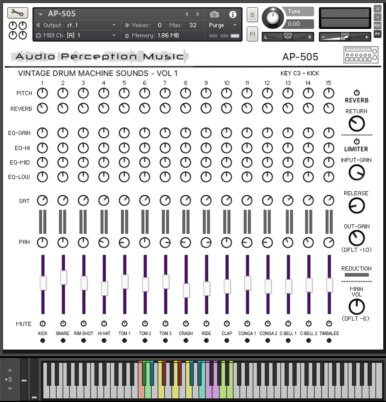 Audio Perception Music - AP-505 Kontakt Instruments Software GUI Artwork
