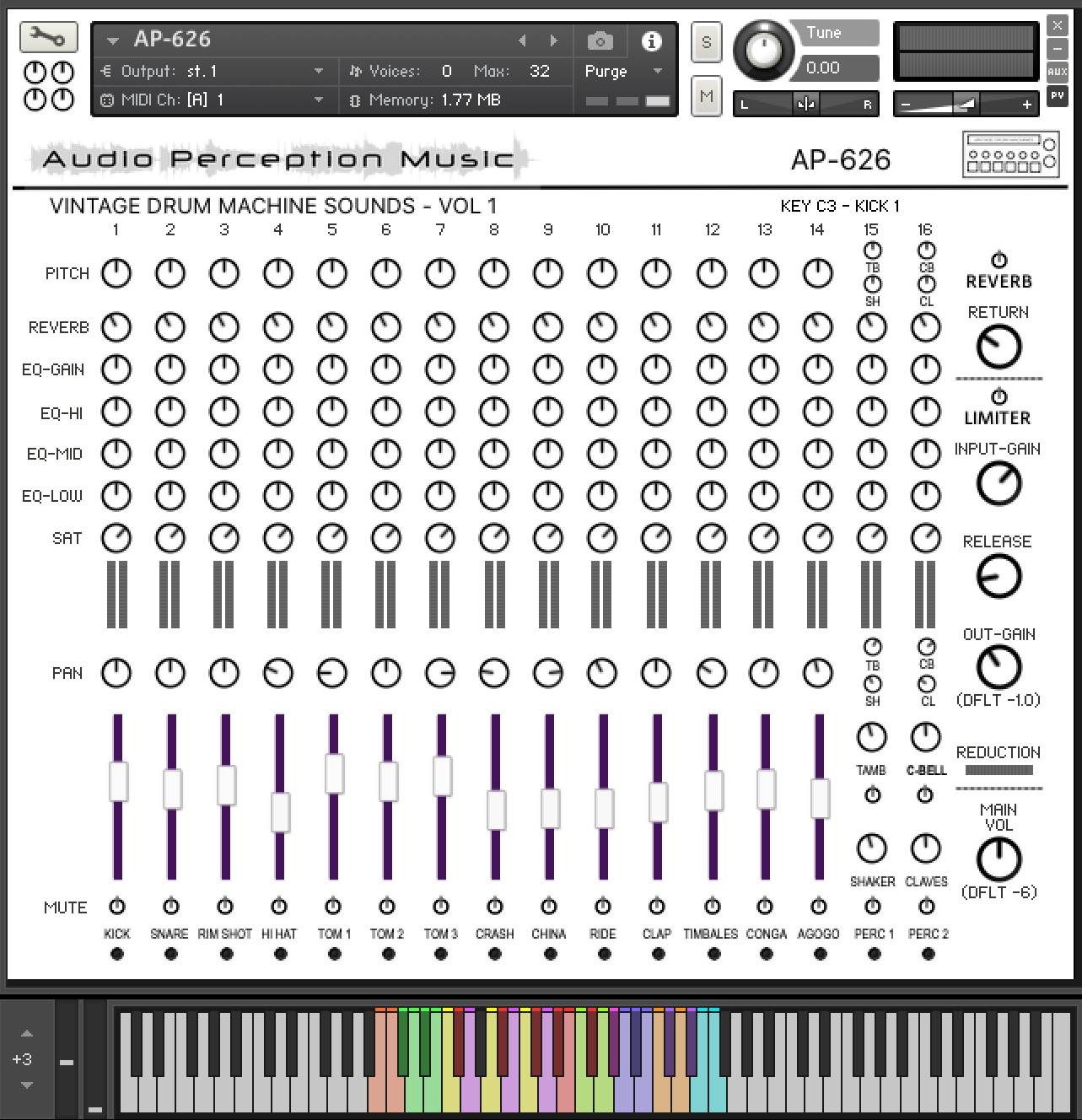 Audio Perception Music - AP-626 Kontakt Instruments Software GUI Artwork