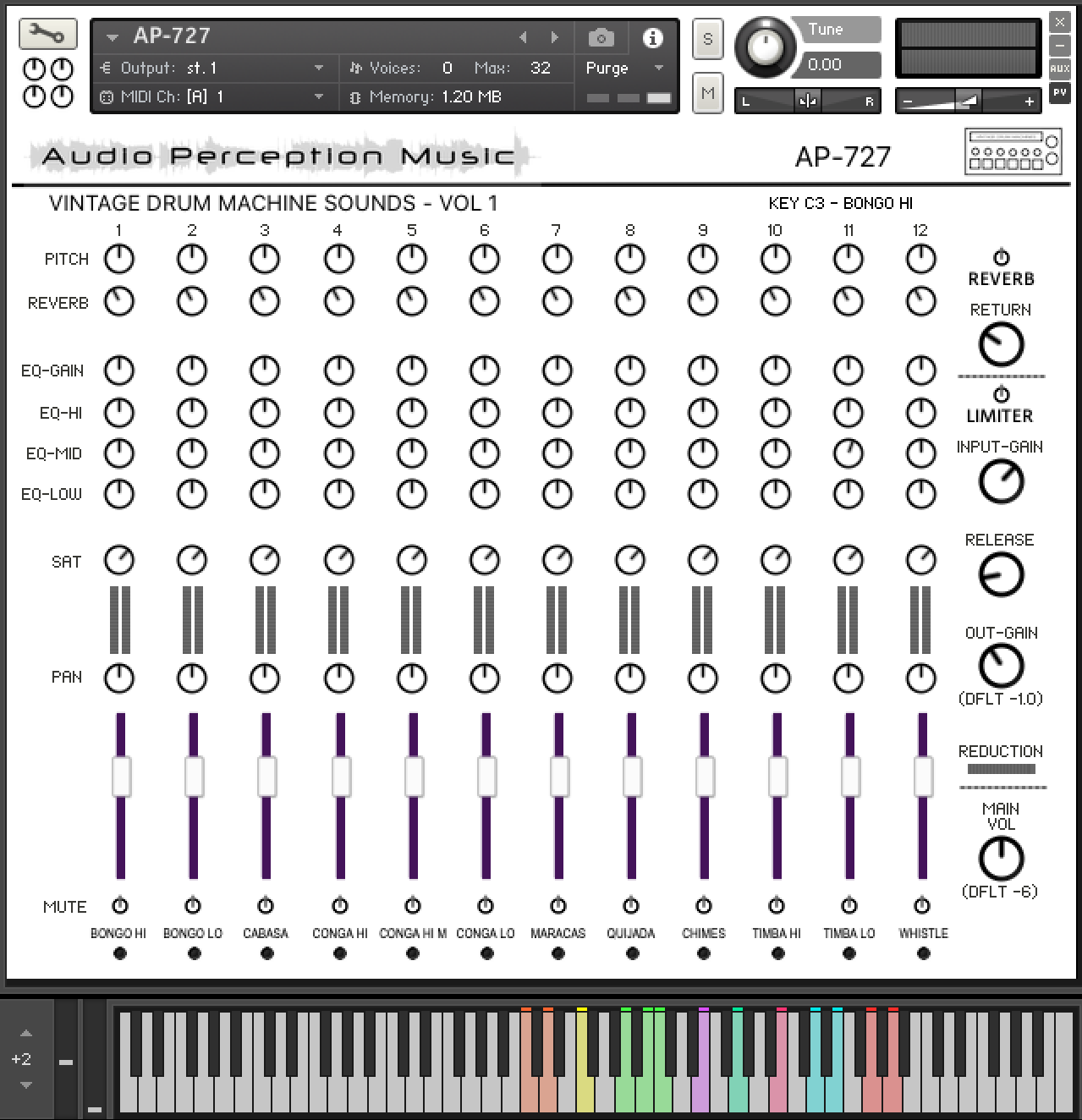 Audio Perception Music - AP-727 Kontakt Instruments Software GUI Artwork