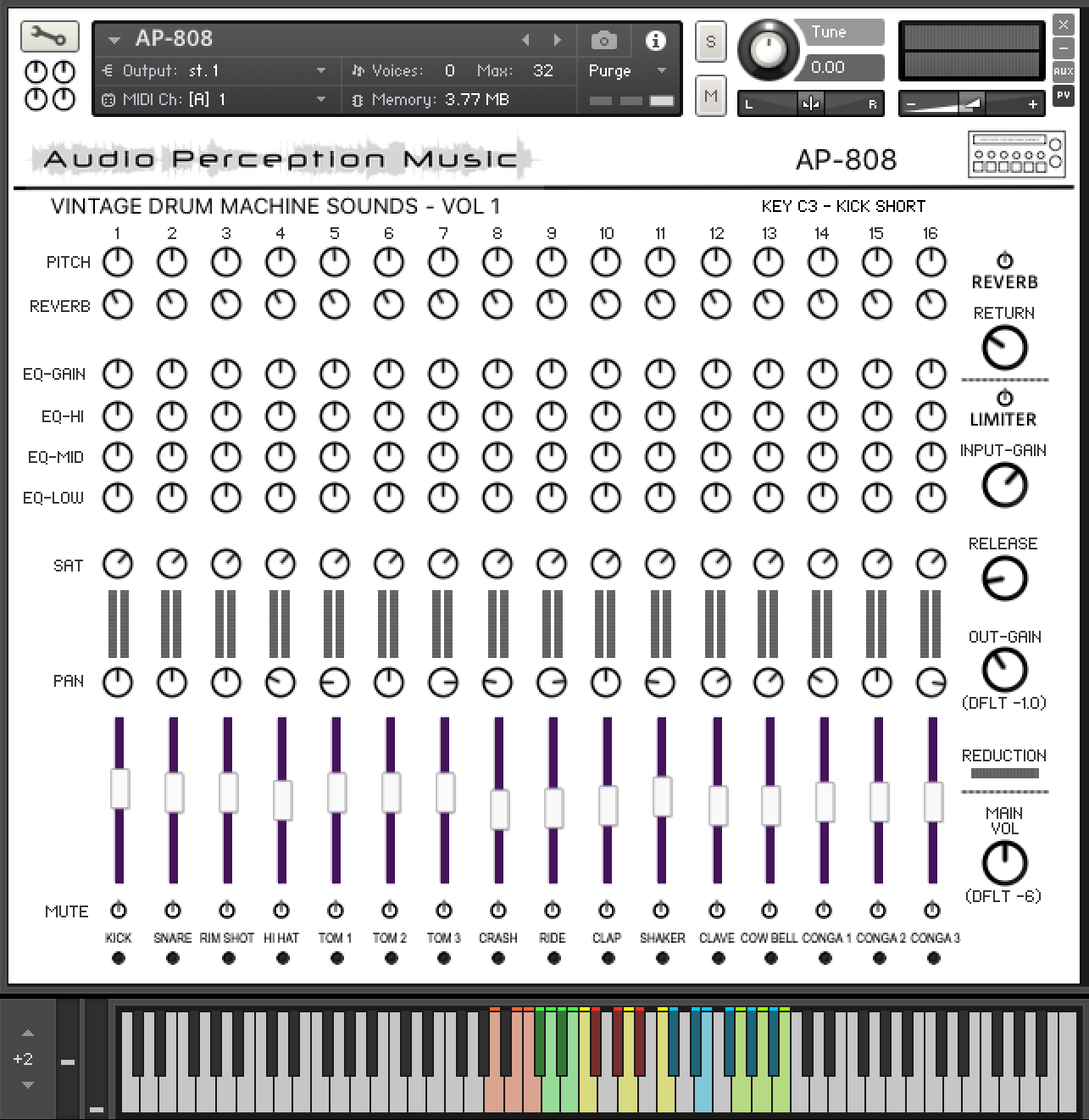 Audio Perception Music - AP-808 Kontakt Instruments Software GUI Artwork