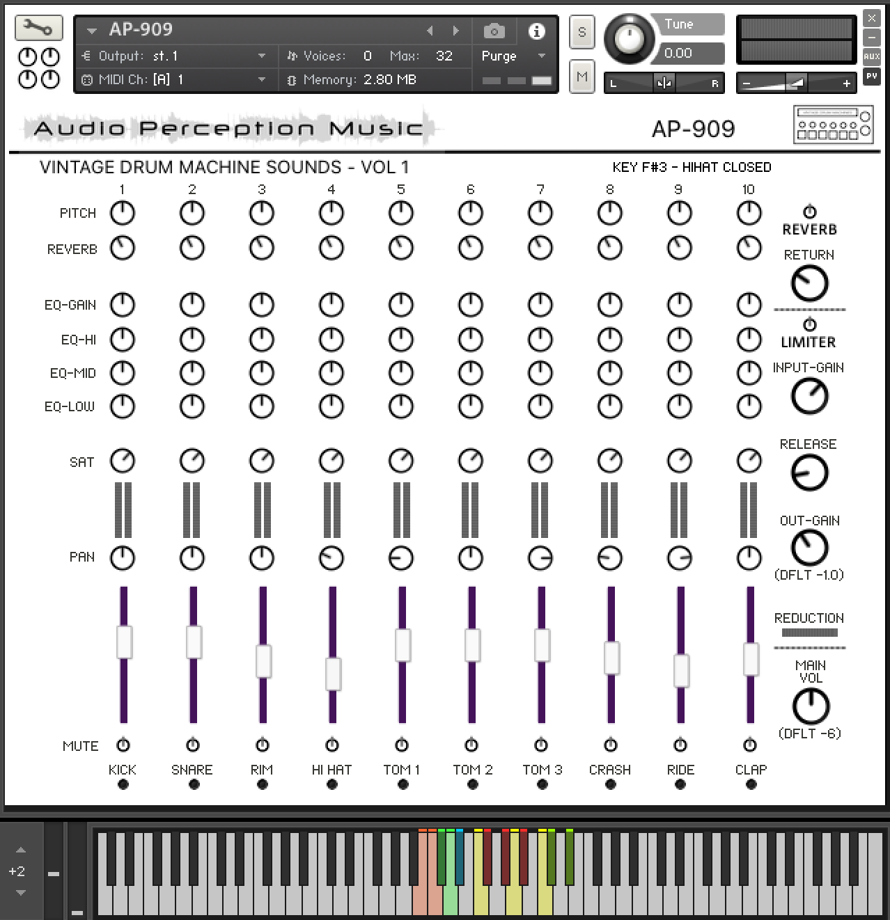 Audio Perception Music - AP-909 Kontakt Instruments Software GUI Artwork
