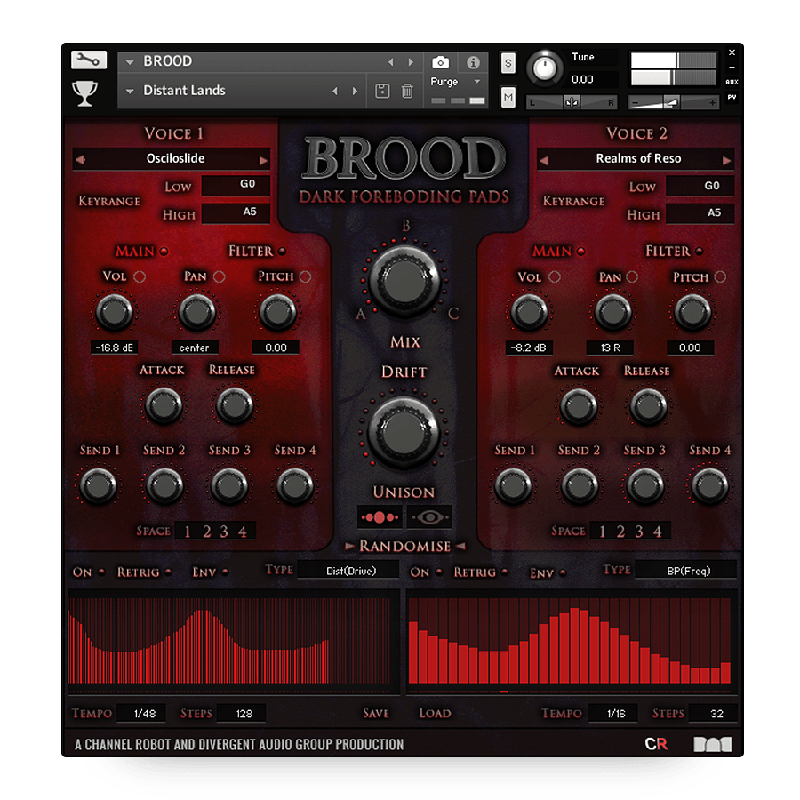 Audio Reward - Brood Kontakt Instruments Software GUI Artwork
