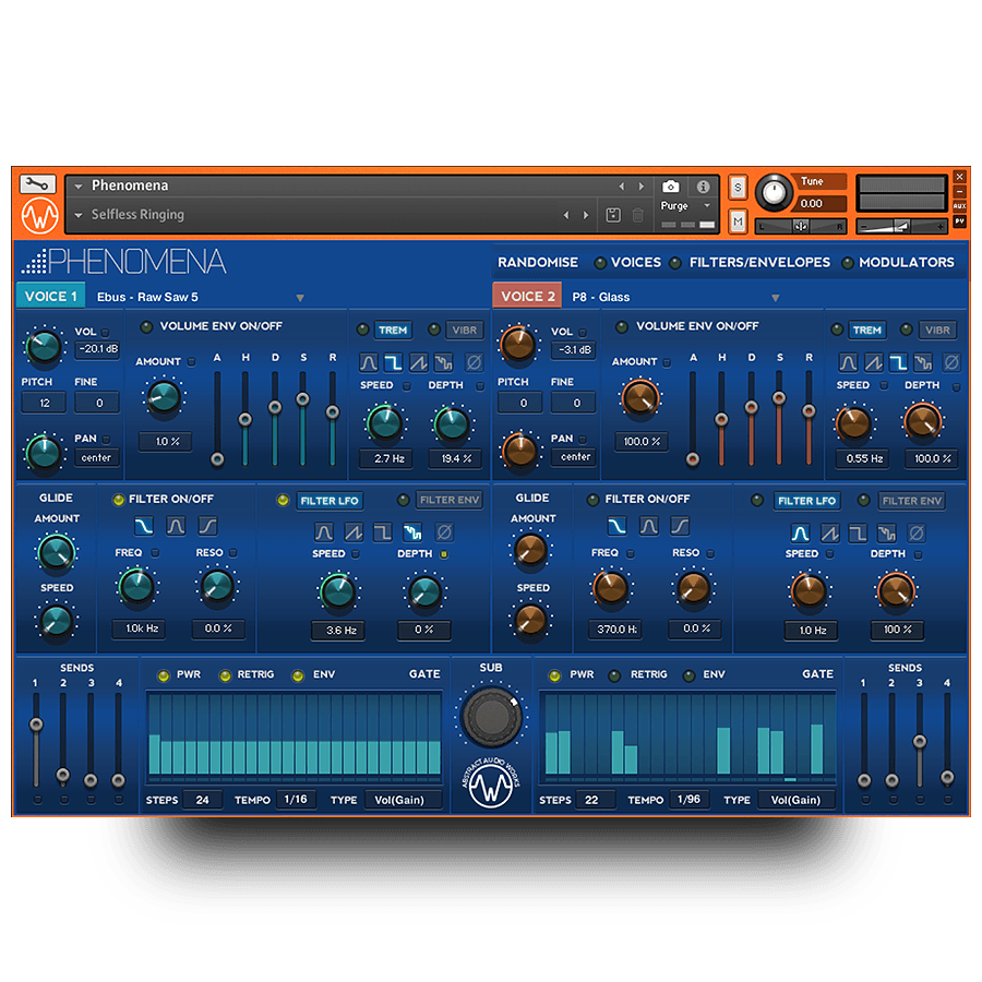 Audio Reward - Phenomena Kontakt Instruments Software GUI Artwork
