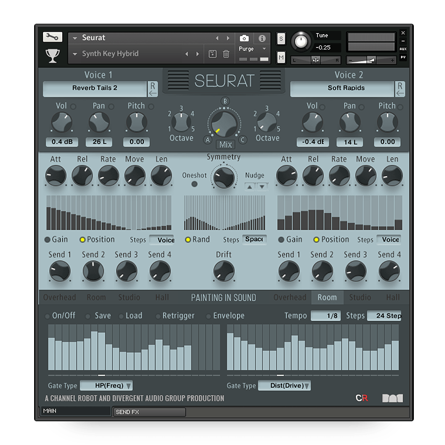 Audio Reward - Seurat Kontakt Instruments Software GUI Artwork