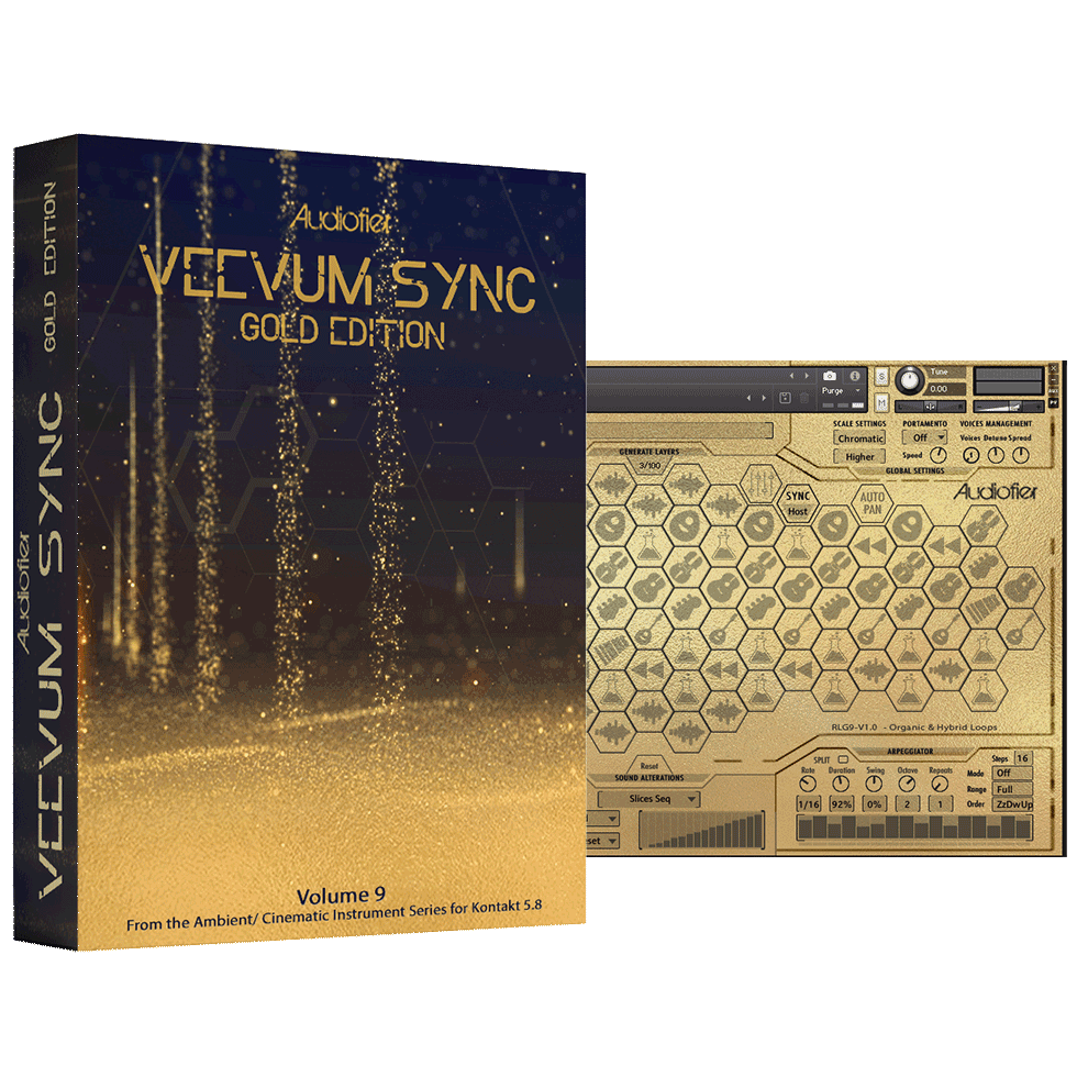 Audiofier - Veevum Sync - Gold Edition Kontakt Instruments Software GUI Artwork