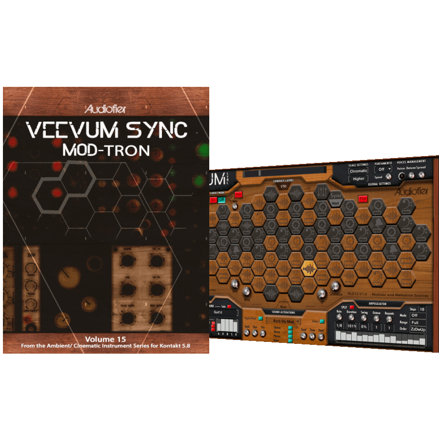 Audiofier - Veevum Sync Mod-Tron Kontakt Instruments Software GUI Artwork