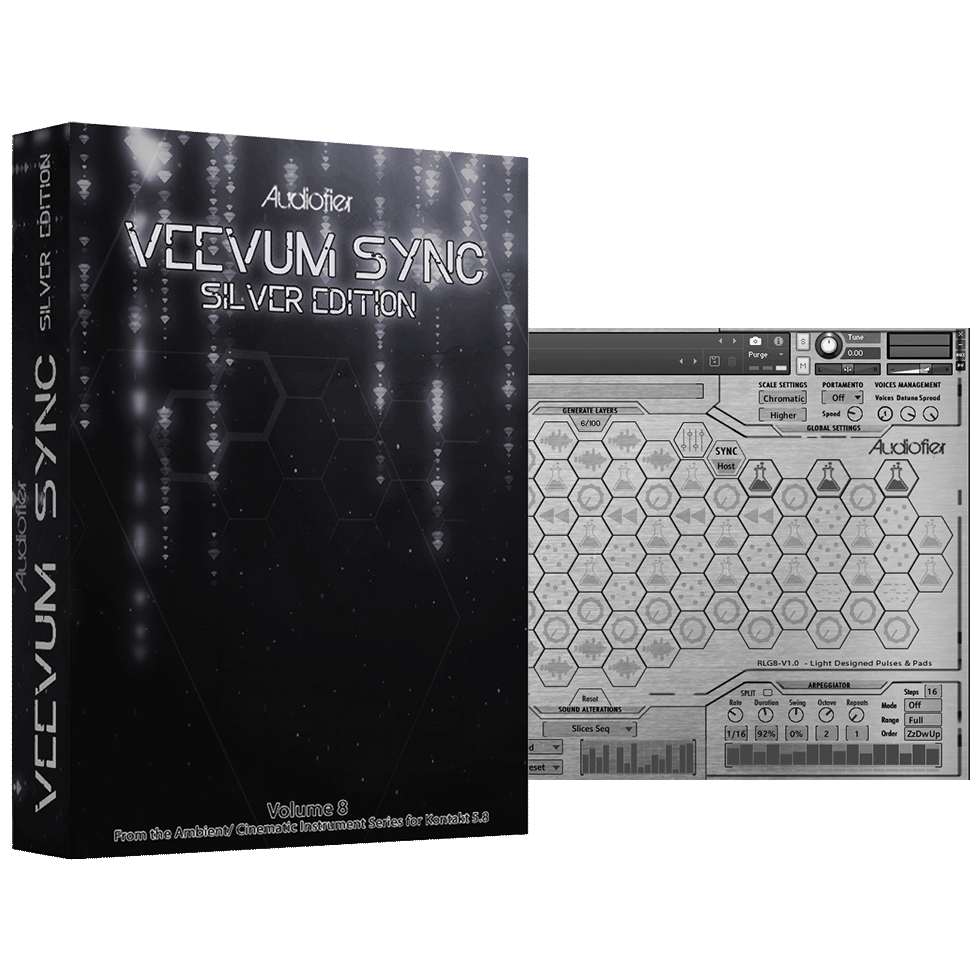 Audiofier - Veevum Sync - Silver Edition Kontakt Instruments Software GUI Artwork