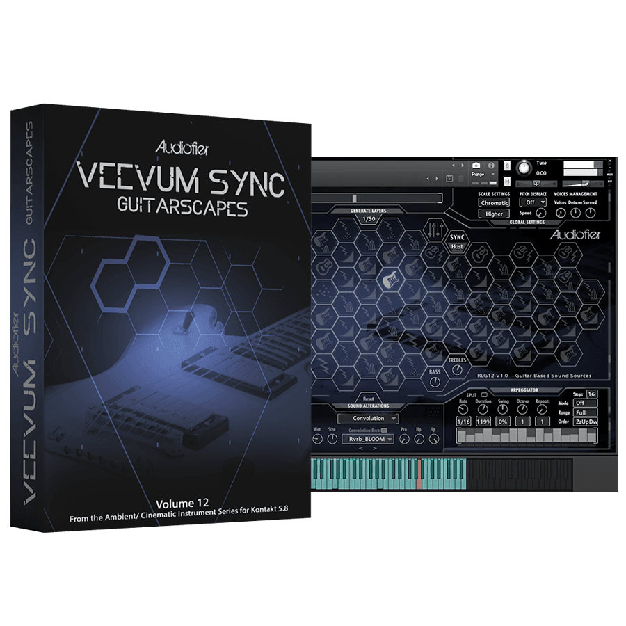 Audiofier - Veevum Sync - Guitarscapes Kontakt Instruments Software GUI Artwork