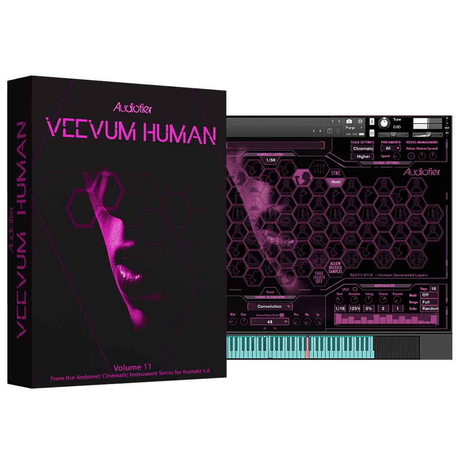Audiofier - Veevum 11 - Human Kontakt Instruments Software GUI Artwork