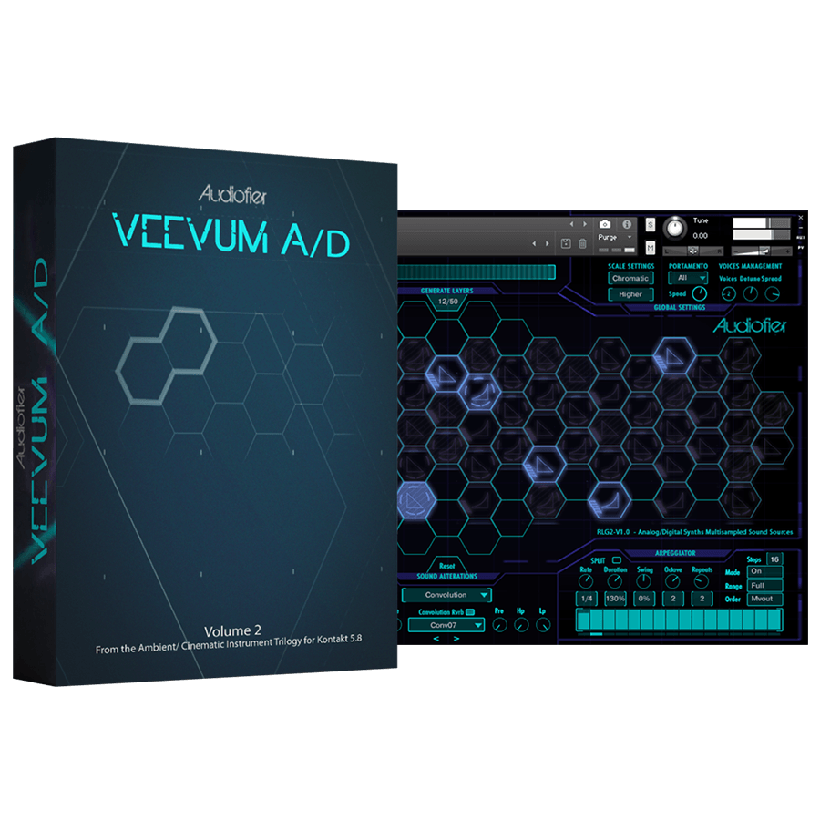 Audiofier - Veevum 2 - AD Kontakt Instruments Software GUI Artwork