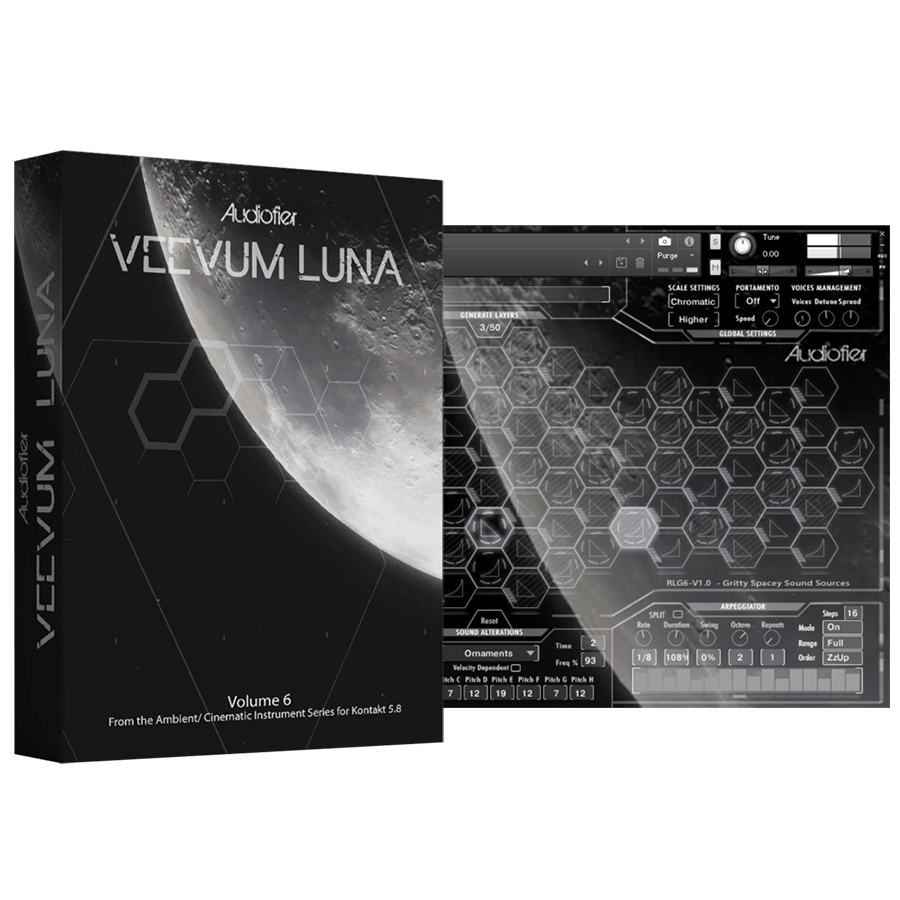 Audiofier - Veevum 6 - Luna Kontakt Instruments Software GUI Artwork