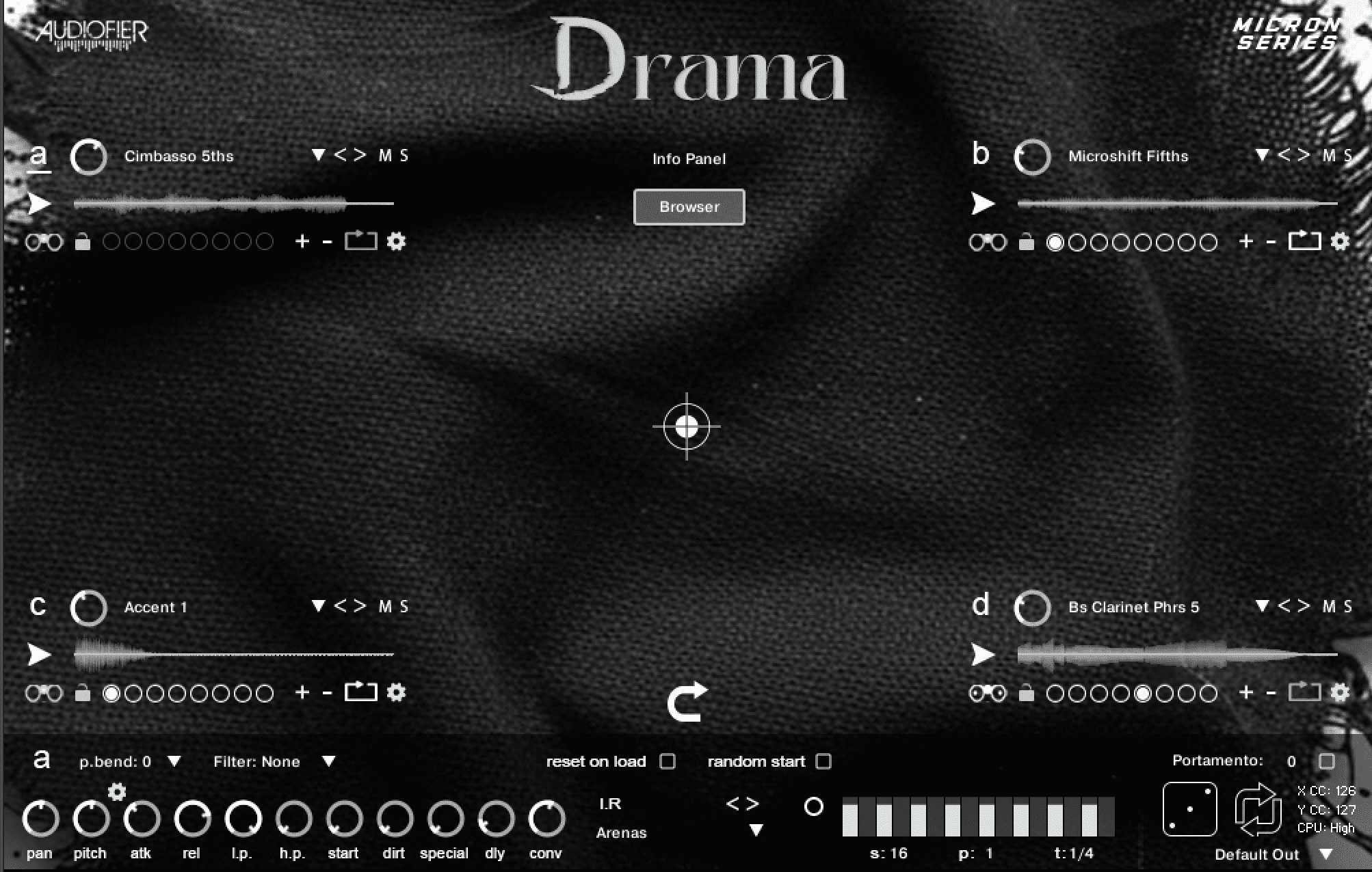 Audiofier - Micron - Drama Kontakt Instruments Software GUI Artwork