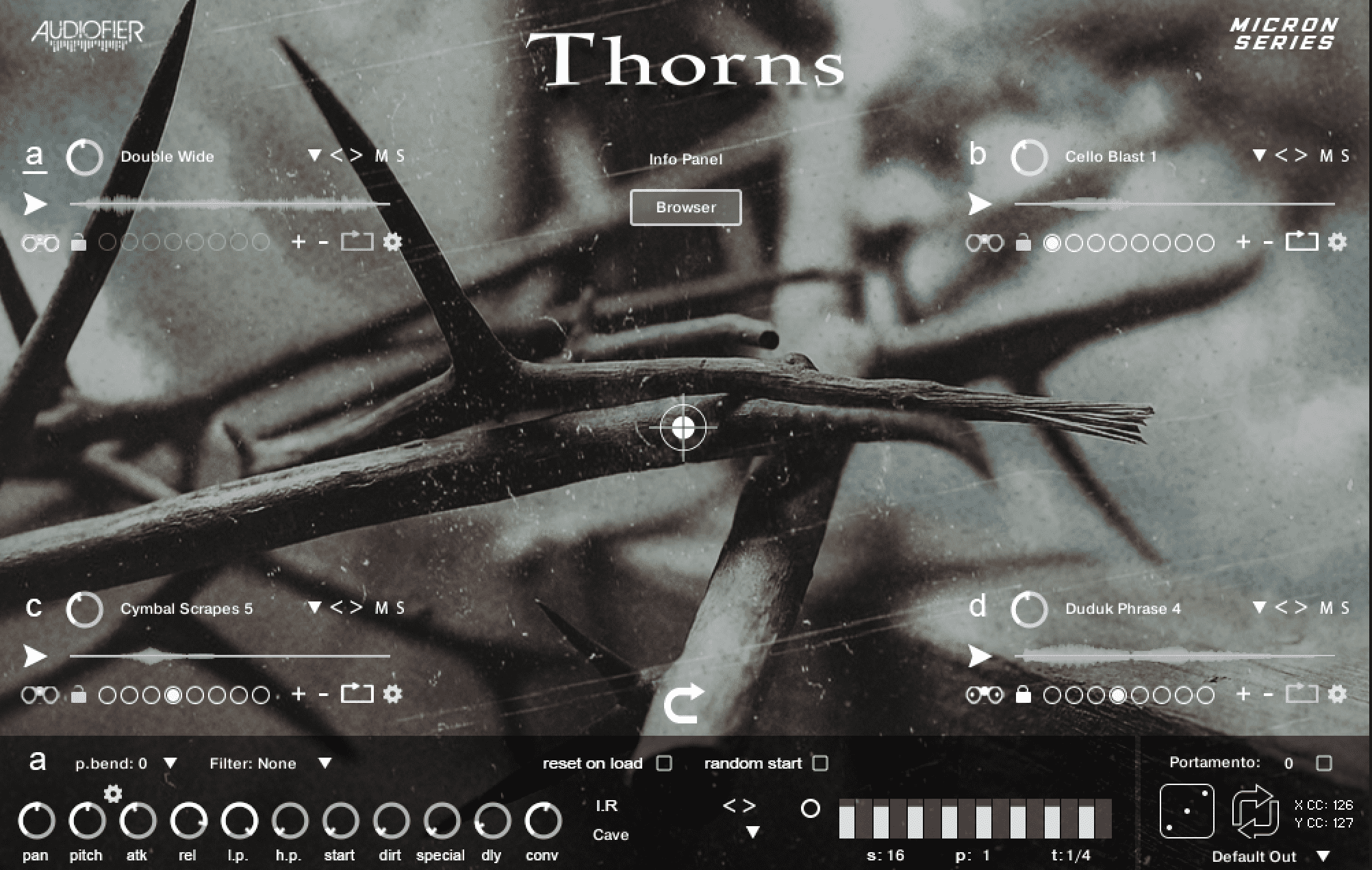 Audiofier - Micron – Thorns Kontakt Instruments Software GUI Artwork